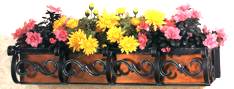 Blumenkasten mit Kupfereinsatz