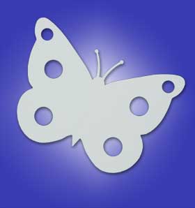 Wandbild Schmetterling, Fassadenschmuck