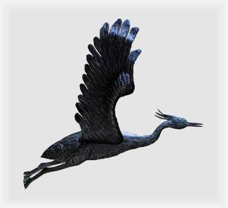 Fassadenschmuck Reiher