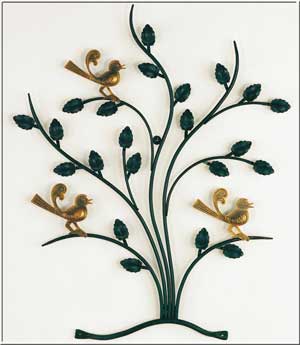 Fassadenschmuck, Baum mit Vögel